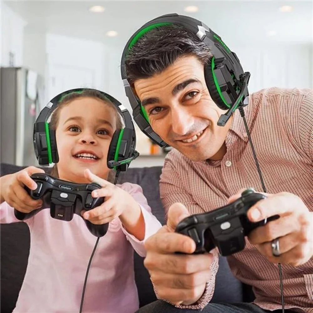 G9000 Stereo Gaming Headset for PS4 PC Xbox One PS5 Controller Noise Cancelling